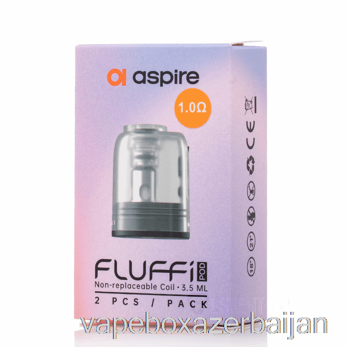 E-Juice Vape Aspire Fluffi Replacement Pods 1.0ohm Fluffi Pods